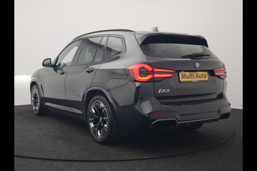 BMW iX3 M Sport High Executive 80 kWh 286pk SOH 95.2% Dealer O.H. | Panodak | Adaptive Cruise | Head Up | 360 Camera | Harman / Kardon | Lederen Sportstoelen Memory & Verwarmd | Keyless | Blis | Stuur Verwarmd | Sfeerverlichting | Apple Carplay | 20"L.M |