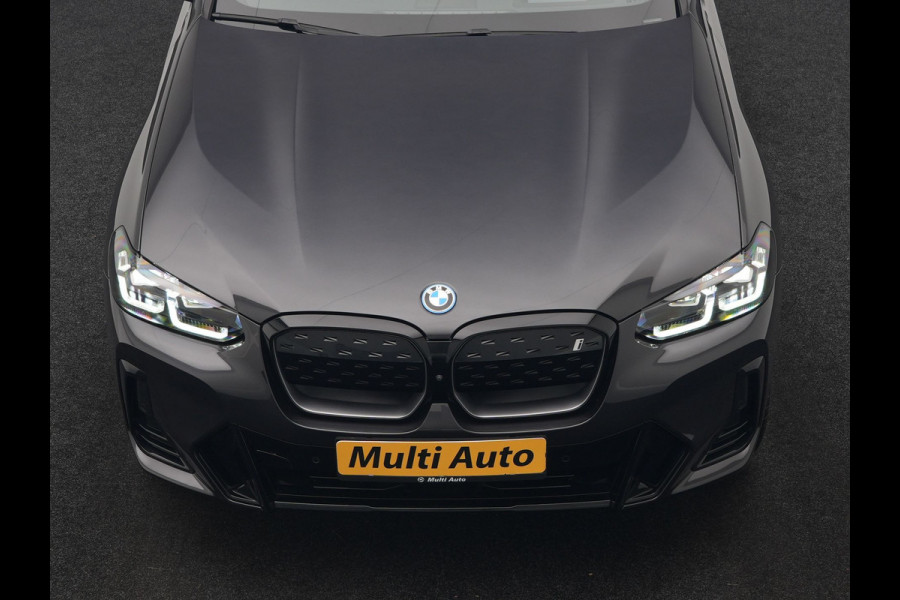 BMW iX3 M Sport High Executive 80 kWh 286pk SOH 95.2% Dealer O.H. | Panodak | Adaptive Cruise | Head Up | 360 Camera | Harman / Kardon | Lederen Sportstoelen Memory & Verwarmd | Keyless | Blis | Stuur Verwarmd | Sfeerverlichting | Apple Carplay | 20"L.M |