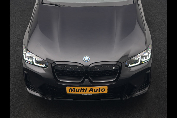 BMW iX3 M Sport High Executive 80 kWh 286pk SOH 95.2% Dealer O.H. | Panodak | Adaptive Cruise | Head Up | 360 Camera | Harman / Kardon | Lederen Sportstoelen Memory & Verwarmd | Keyless | Blis | Stuur Verwarmd | Sfeerverlichting | Apple Carplay | 20"L.M |