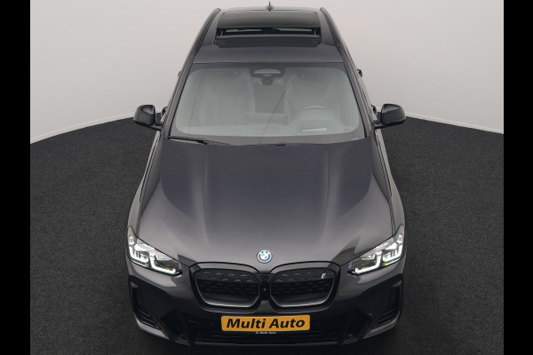 BMW iX3 M Sport High Executive 80 kWh 286pk SOH 95.2% Dealer O.H. | Panodak | Adaptive Cruise | Head Up | 360 Camera | Harman / Kardon | Lederen Sportstoelen Memory & Verwarmd | Keyless | Blis | Stuur Verwarmd | Sfeerverlichting | Apple Carplay | 20"L.M |