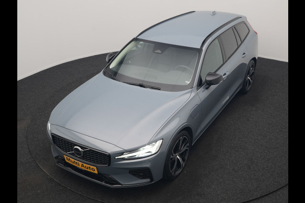 Volvo V60 T6 AWD Plus Dark LONG RANGE PHEV 350pk Dealer O.H. | Adaptive Cruise | Camera | Harman / Kardon | Lederen Sportstoelen Memory & Verwarmd | Keyless | Blis | Stuur Verwarmd | Google Assistent | Apple Carplay | Plug In Hybrid |