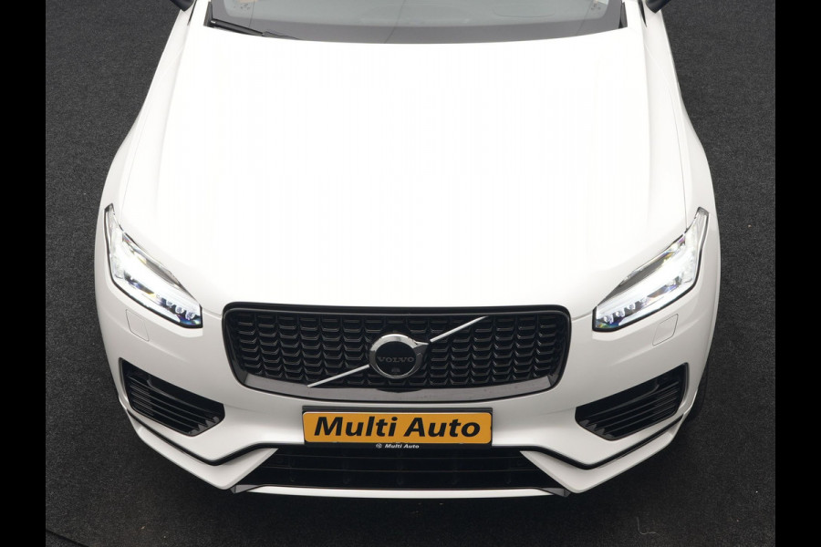 Volvo XC90 T8 AWD Plus Dark 7 Persoons LONG RANGE PHEV 455pk Dealer O.H. | Trekhaak Af Fabriek | Luchtvering | Panodak | Adaptive Cruise | 360 Camera | Harman / Kardon | Lederen Sportstoelen Memory & Ventilatie | Stuur Verwarmd | Keyless | Blis | 20"L.M | Plug In Hybrid |