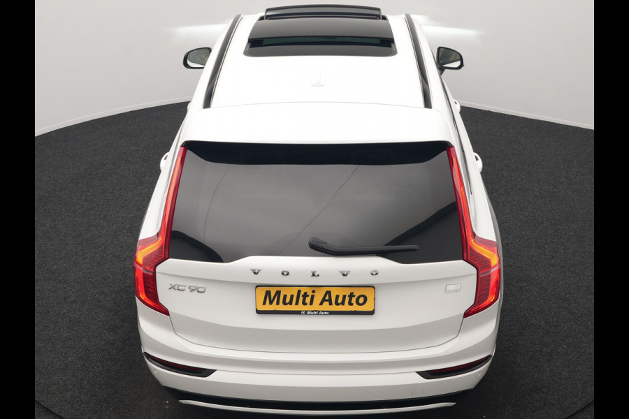 Volvo XC90 T8 AWD Plus Dark 7 Persoons LONG RANGE PHEV 455pk Dealer O.H. | Trekhaak Af Fabriek | Luchtvering | Panodak | Adaptive Cruise | 360 Camera | Harman / Kardon | Lederen Sportstoelen Memory & Ventilatie | Stuur Verwarmd | Keyless | Blis | 20"L.M | Plug In Hybrid |
