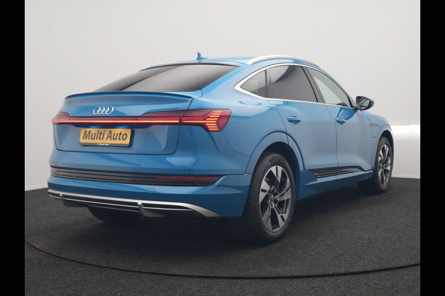 Audi e-tron Sportback 50 Quattro S Line 71 kWh 313pk Dealer O.H. | Luchtvering | Adaptive Cruise | Nachtzicht | Head Up | Camera | Alcantara Sportstoelen Verwarmd | Keyless | 20"L.M | Navigatie | DAB | Virtual Cockpit |