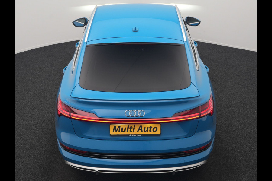 Audi e-tron Sportback 50 Quattro S Line 71 kWh 313pk Dealer O.H. | Luchtvering | Adaptive Cruise | Nachtzicht | Head Up | Camera | Alcantara Sportstoelen Verwarmd | Keyless | 20"L.M | Navigatie | DAB | Virtual Cockpit |