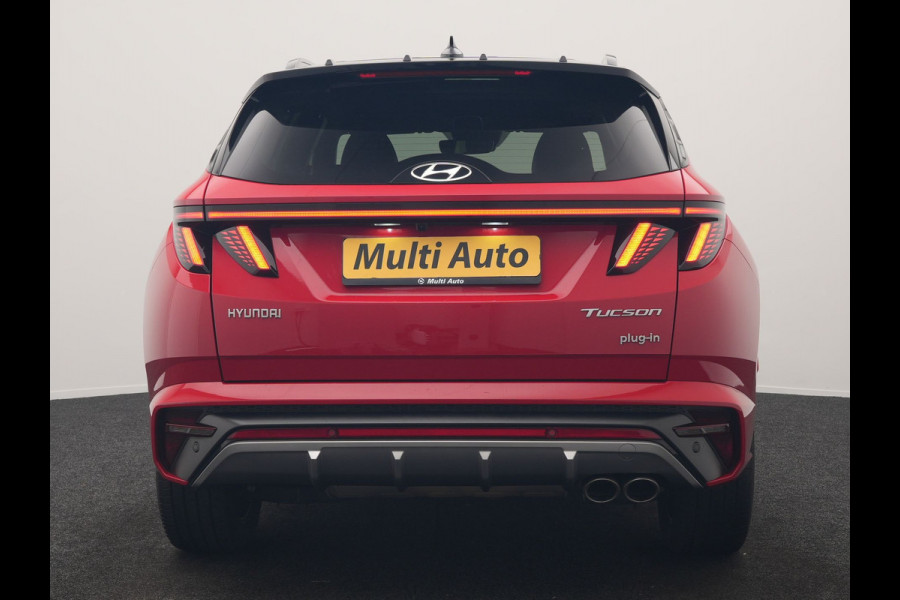 Hyundai Tucson 1.6 T-GDI N Line 4WD PHEV 265pk Dealer O.H. | Adaptive Cruise | Camera | Alcantara Sportstoelen & Stuur Verwarmd | Krell Audio | Apple Carplay | Keyless | Blis | 19"L.M | Navigatie | DAB | Plug In Hybrid |