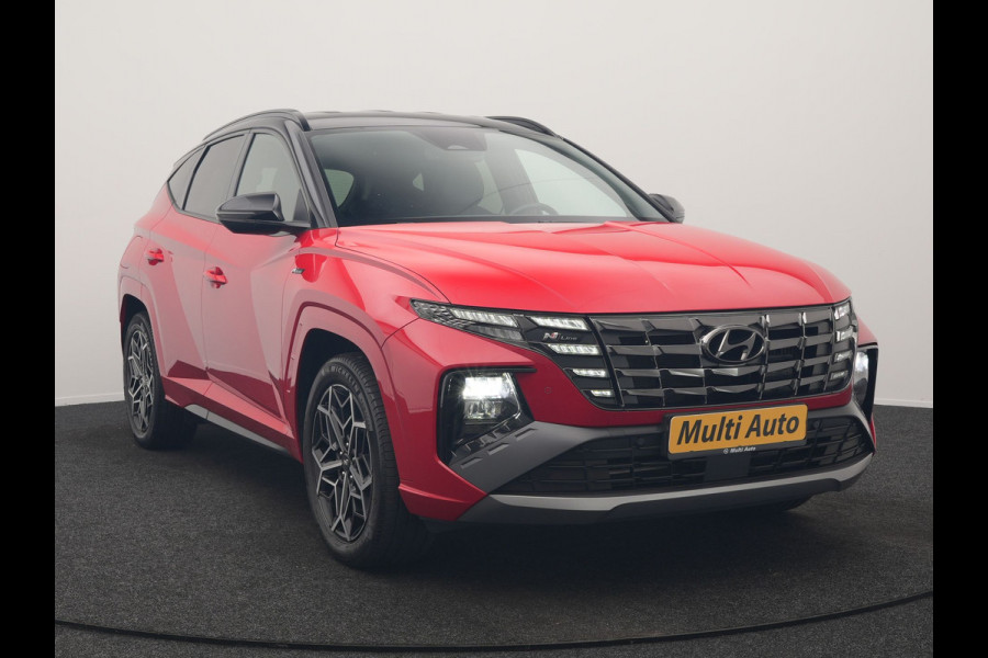 Hyundai Tucson 1.6 T-GDI N Line 4WD PHEV 265pk Dealer O.H. | Adaptive Cruise | Camera | Alcantara Sportstoelen & Stuur Verwarmd | Krell Audio | Apple Carplay | Keyless | Blis | 19"L.M | Navigatie | DAB | Plug In Hybrid |