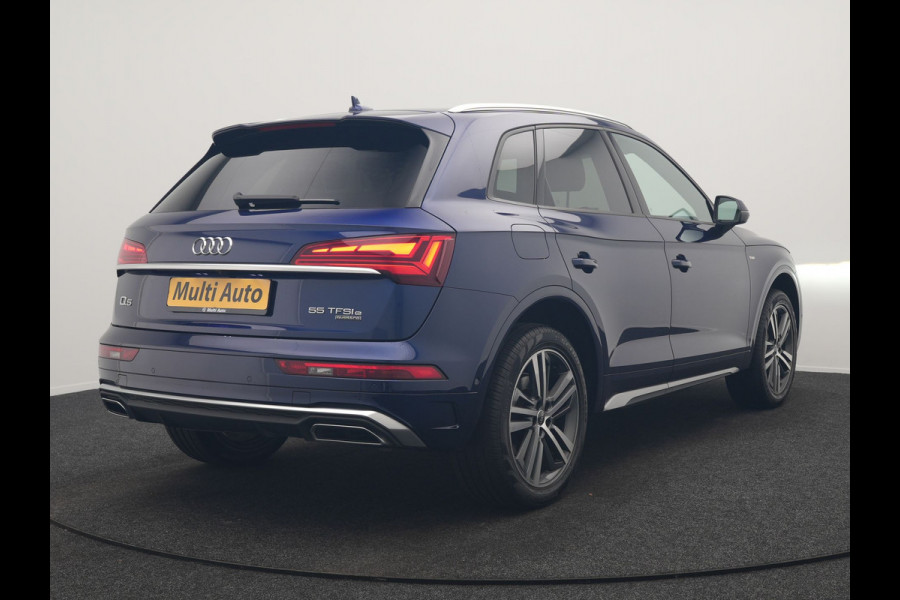 Audi Q5 55 TFSI e 2x S Line PHEV 367pk Dealer O.H. | 360 Camera | Sportstoelen Verwarmd | Sfeerverlichting | 20"L.M | Virtual Cockpit | Cruise Control | Navigatie | DAB | Plug In Hybrid |