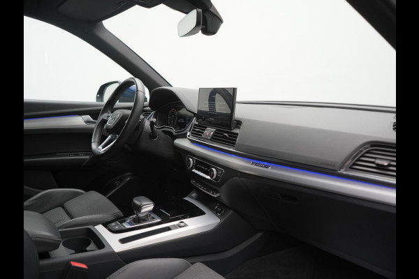 Audi Q5 55 TFSI e 2x S Line PHEV 367pk Dealer O.H. | 360 Camera | Sportstoelen Verwarmd | Sfeerverlichting | 20"L.M | Virtual Cockpit | Cruise Control | Navigatie | DAB | Plug In Hybrid |