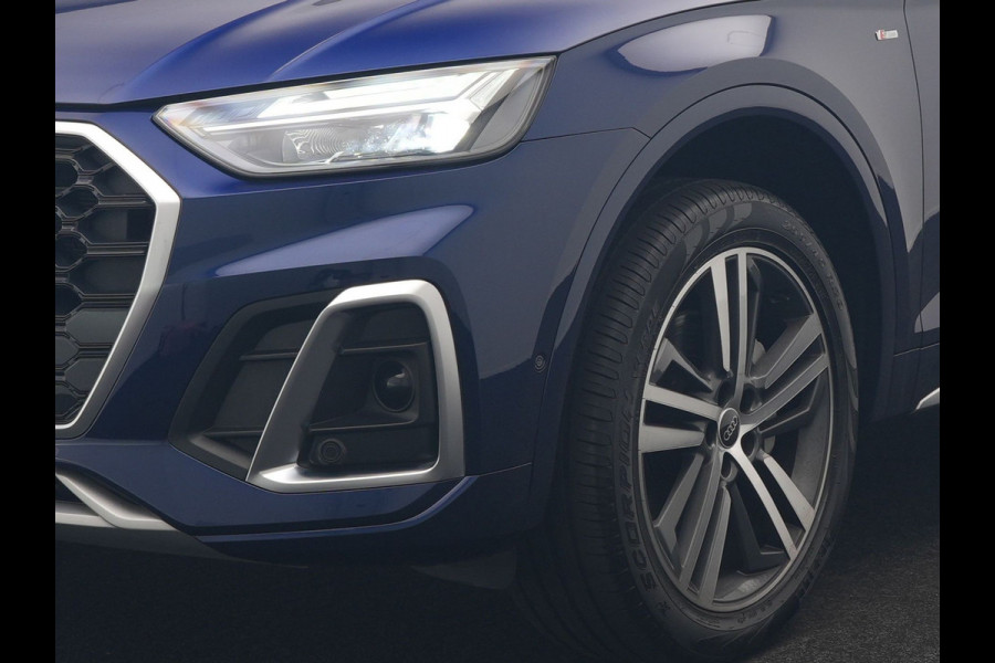 Audi Q5 55 TFSI e 2x S Line PHEV 367pk Dealer O.H. | 360 Camera | Sportstoelen Verwarmd | Sfeerverlichting | 20"L.M | Virtual Cockpit | Cruise Control | Navigatie | DAB | Plug In Hybrid |