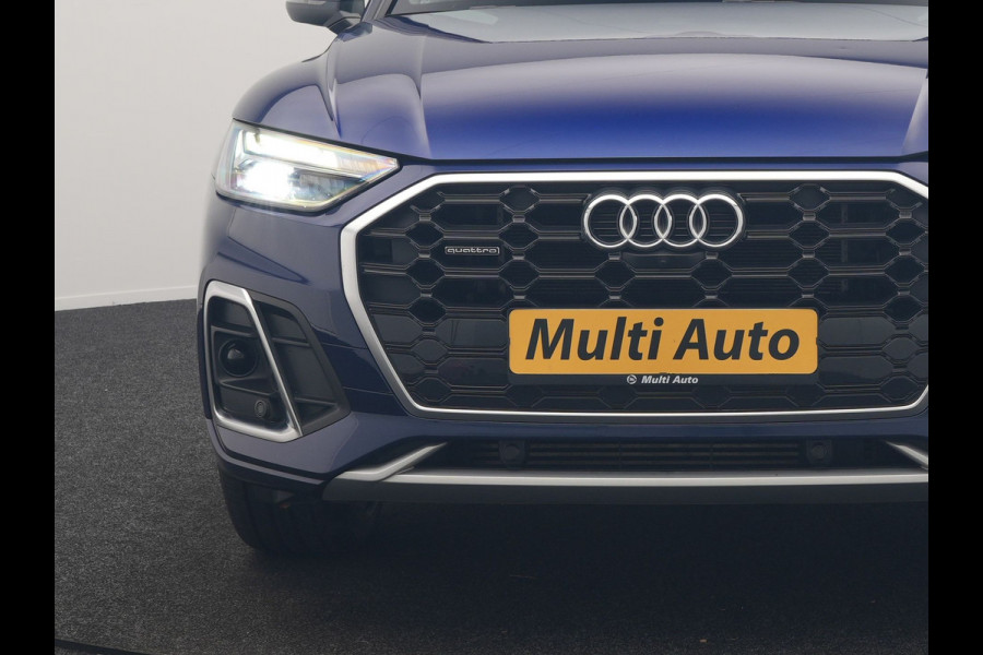 Audi Q5 55 TFSI e 2x S Line PHEV 367pk Dealer O.H. | 360 Camera | Sportstoelen Verwarmd | Sfeerverlichting | 20"L.M | Virtual Cockpit | Cruise Control | Navigatie | DAB | Plug In Hybrid |