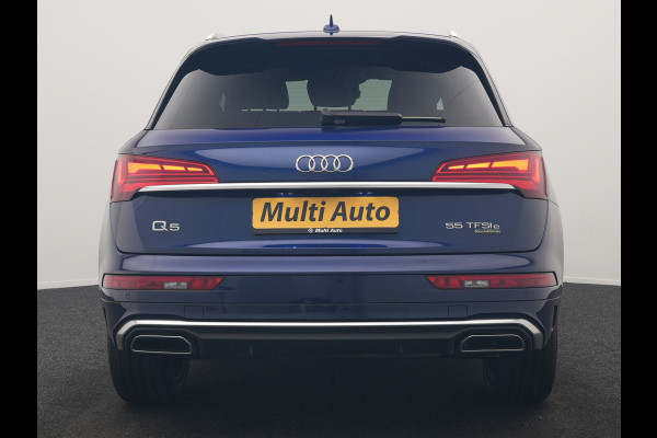 Audi Q5 55 TFSI e 2x S Line PHEV 367pk Dealer O.H. | 360 Camera | Sportstoelen Verwarmd | Sfeerverlichting | 20"L.M | Virtual Cockpit | Cruise Control | Navigatie | DAB | Plug In Hybrid |