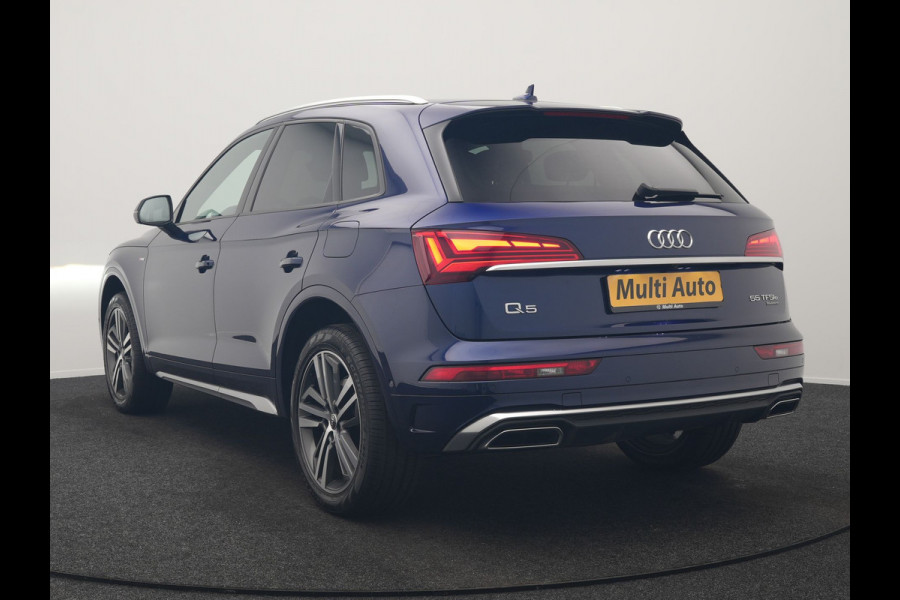 Audi Q5 55 TFSI e 2x S Line PHEV 367pk Dealer O.H. | 360 Camera | Sportstoelen Verwarmd | Sfeerverlichting | 20"L.M | Virtual Cockpit | Cruise Control | Navigatie | DAB | Plug In Hybrid |