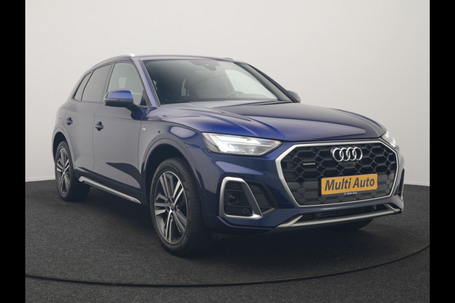 Audi Q5 55 TFSI e 2x S Line PHEV 367pk Dealer O.H. | 360 Camera | Sportstoelen Verwarmd | Sfeerverlichting | 20"L.M | Virtual Cockpit | Cruise Control | Navigatie | DAB | Plug In Hybrid |