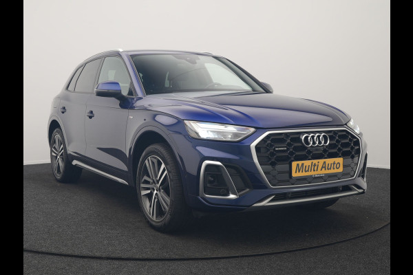 Audi Q5 55 TFSI e 2x S Line PHEV 367pk Dealer O.H. | 360 Camera | Sportstoelen Verwarmd | Sfeerverlichting | 20"L.M | Virtual Cockpit | Cruise Control | Navigatie | DAB | Plug In Hybrid |