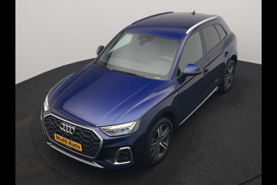 Audi Q5 55 TFSI e 2x S Line PHEV 367pk Dealer O.H. | 360 Camera | Sportstoelen Verwarmd | Sfeerverlichting | 20"L.M | Virtual Cockpit | Cruise Control | Navigatie | DAB | Plug In Hybrid |