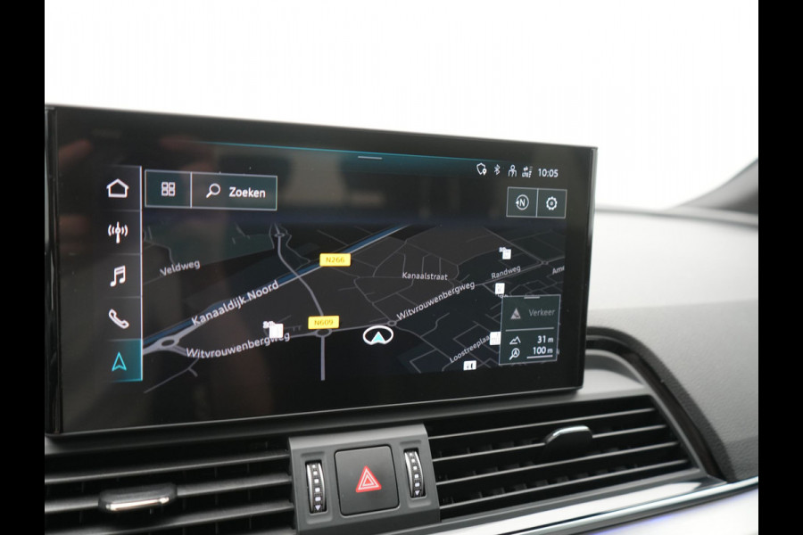 Audi Q5 55 TFSI e 2x S Line PHEV 367pk Dealer O.H. | 360 Camera | Sportstoelen Verwarmd | Sfeerverlichting | 20"L.M | Virtual Cockpit | Cruise Control | Navigatie | DAB | Plug In Hybrid |