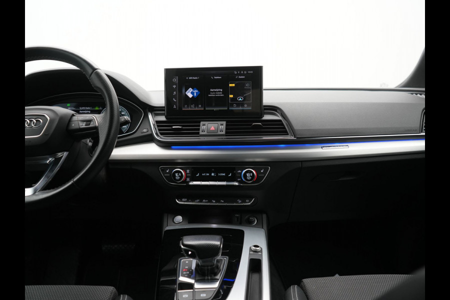 Audi Q5 55 TFSI e 2x S Line PHEV 367pk Dealer O.H. | 360 Camera | Sportstoelen Verwarmd | Sfeerverlichting | 20"L.M | Virtual Cockpit | Cruise Control | Navigatie | DAB | Plug In Hybrid |