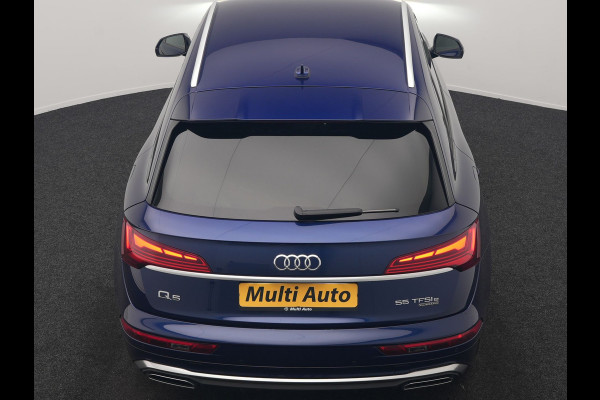 Audi Q5 55 TFSI e 2x S Line PHEV 367pk Dealer O.H. | 360 Camera | Sportstoelen Verwarmd | Sfeerverlichting | 20"L.M | Virtual Cockpit | Cruise Control | Navigatie | DAB | Plug In Hybrid |