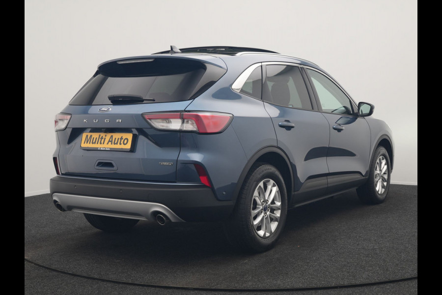 Ford Kuga 2.5 Titanium PHEV 225pk Dealer O.H. | Trekhaak Af Fabriek | Panodak | Adaptive Cruise | 360 Camera | Sportstoelen & Stuur Verwarmd | Keyless | Blis | Apple Carplay | Navigatie | DAB | Plug In Hybrid |