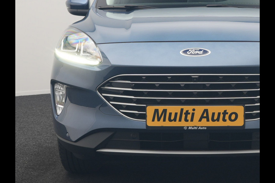 Ford Kuga 2.5 Titanium PHEV 225pk Dealer O.H. | Trekhaak Af Fabriek | Panodak | Adaptive Cruise | 360 Camera | Sportstoelen & Stuur Verwarmd | Keyless | Blis | Apple Carplay | Navigatie | DAB | Plug In Hybrid |