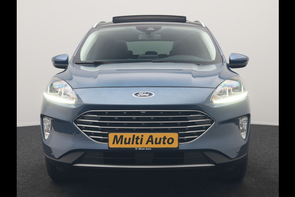 Ford Kuga 2.5 Titanium PHEV 225pk Dealer O.H. | Trekhaak Af Fabriek | Panodak | Adaptive Cruise | 360 Camera | Sportstoelen & Stuur Verwarmd | Keyless | Blis | Apple Carplay | Navigatie | DAB | Plug In Hybrid |