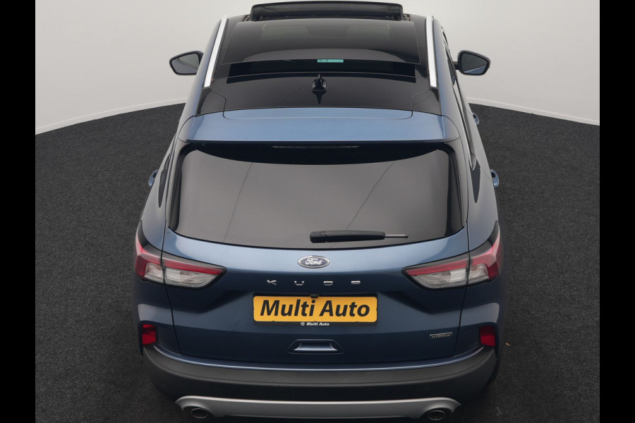Ford Kuga 2.5 Titanium PHEV 225pk Dealer O.H. | Trekhaak Af Fabriek | Panodak | Adaptive Cruise | 360 Camera | Sportstoelen & Stuur Verwarmd | Keyless | Blis | Apple Carplay | Navigatie | DAB | Plug In Hybrid |