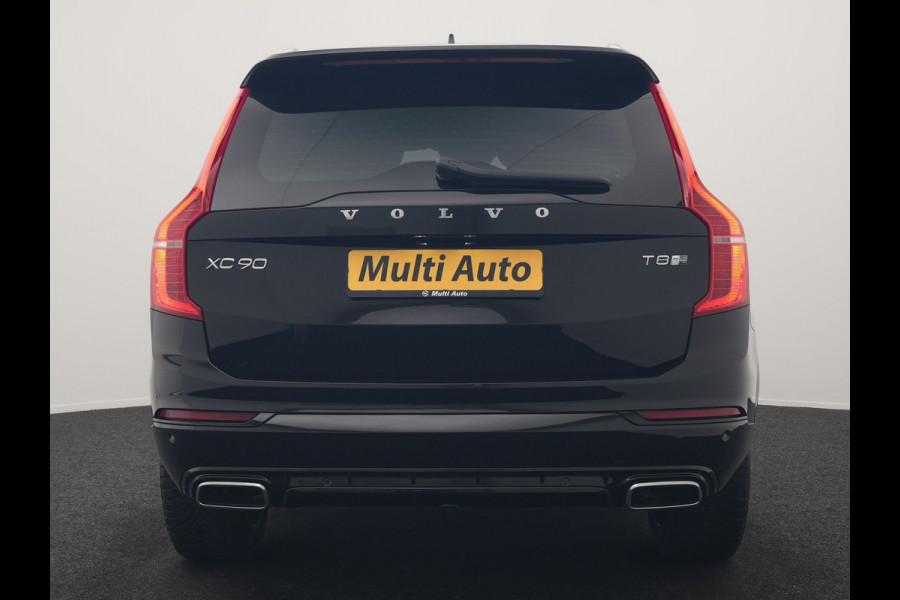 Volvo XC90 T8 Twin Engine AWD R-Design 7 Persoons PHEV 392pk Dealer O.H | Trekhaak Af Fabriek | Adaptive Cruise | Harman / Kardon | Lederen Sportstoelen Memory & Verwarmd | Apple Carplay | Navigatie | Virtual | DAB | 20"L.M | Plug In Hybrid |