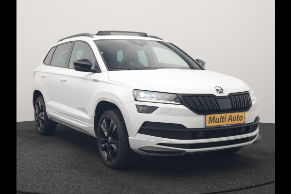 Škoda Karoq 1.5 TSI ACT Sportline DSG 150pk Dealer O.H | Panodak | Adaptive Cruise | Camera | RS Sportstoelen Verwarmd | Blis | Keyless | Apple Carplay | Black Optic | Virtual | Navigatie | DAB | 18"L.M |