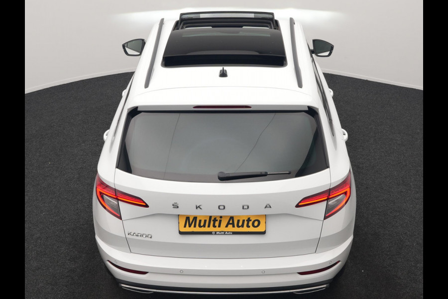 Škoda Karoq 1.5 TSI ACT Sportline DSG 150pk Dealer O.H | Panodak | Adaptive Cruise | Camera | RS Sportstoelen Verwarmd | Blis | Keyless | Apple Carplay | Black Optic | Virtual | Navigatie | DAB | 18"L.M |