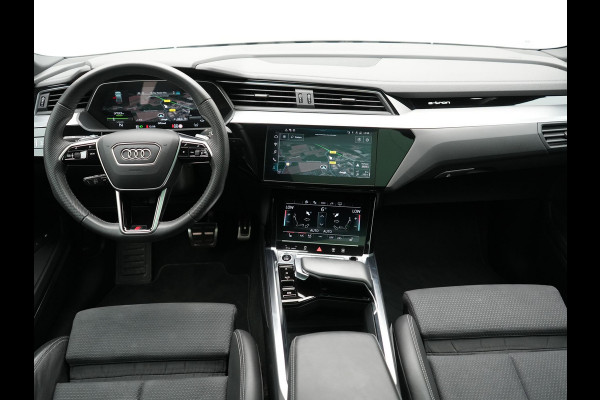 Audi Q8 Sportback e-tron 55 Quattro S edition 114 kWh 408pk Dealer O.H | Luchtvering | Panodak | Black Optic | Adaptive Cruise | 360 Camera | B&O Soundsystem | 21"L.M | Alcantara Sportstoelen Memory | Apple Carplay | Matrix LED |