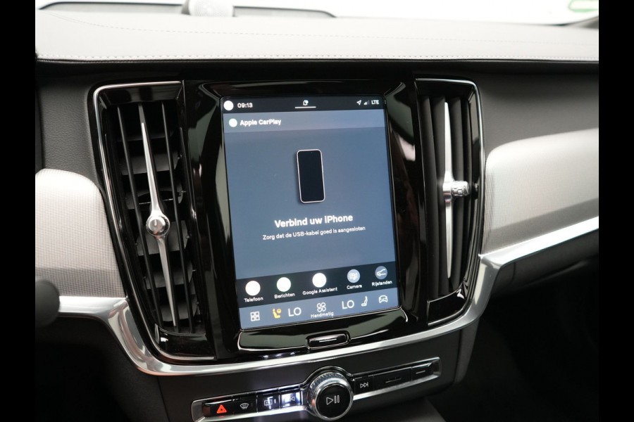 Volvo S90 T8 AWD Ultimate Dark 456pk PHEV LONG RANGE Dealer O.H | Four C Luchtvering | Schuifdak | Bowers & Wilkins | Adaptive Cruise | Head Up | 360 Camera | 20"L.M | Google Maps |