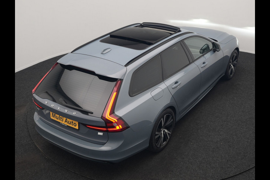 Volvo V90 T6 AWD Plus Dark LONG RANGE PHEV 350pk Dealer O.H. | Trekhaak Af Fabriek | Panodak | Adaptive Cruise | Camera | Harman / Kardon | Lederen Comfortzetels Memory & Ventilatie | Keyless | Blis | Stoelen & Stuur Verwarmd | Apple Carplay | Google | Plug In Hybrid |
