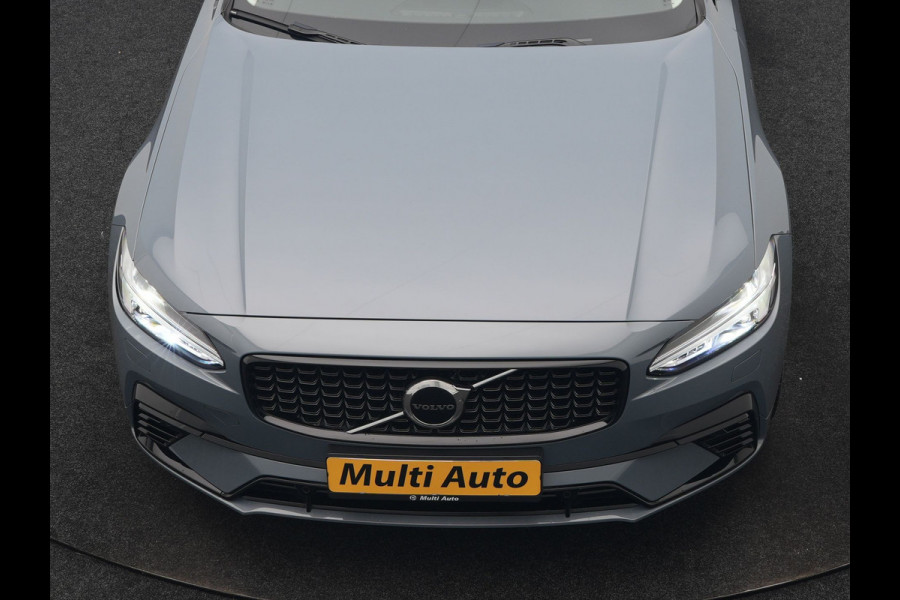 Volvo V90 T6 AWD Plus Dark LONG RANGE PHEV 350pk Dealer O.H. | Trekhaak Af Fabriek | Panodak | Adaptive Cruise | Camera | Harman / Kardon | Lederen Comfortzetels Memory & Ventilatie | Keyless | Blis | Stoelen & Stuur Verwarmd | Apple Carplay | Google | Plug In Hybrid |