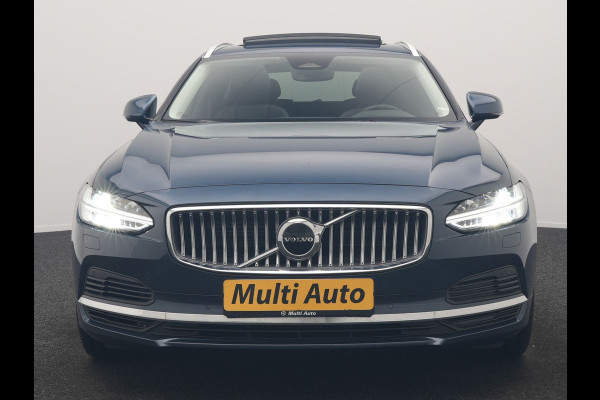 Volvo V90 T6 AWD Plus Bright LONG RANGE PHEV 350pk Dealer O.H. | Trekhaak Af Fabriek | Panodak | Adaptive Cruise | Camera | Harman / Kardon | Lederen Sportstoelen Memory & Verwarmd | Keyless | Blis | Stuur Verwarmd | Apple Carplay | Google Assistent | Plug In Hybrid |