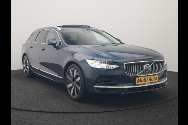 Volvo V90 T6 AWD Plus Bright LONG RANGE PHEV 350pk Dealer O.H. | Trekhaak Af Fabriek | Panodak | Adaptive Cruise | Camera | Harman / Kardon | Lederen Sportstoelen Memory & Verwarmd | Keyless | Blis | Stuur Verwarmd | Apple Carplay | Google Assistent | Plug In Hybrid |