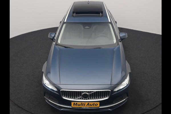 Volvo V90 T6 AWD Plus Bright LONG RANGE PHEV 350pk Dealer O.H. | Trekhaak Af Fabriek | Panodak | Adaptive Cruise | Camera | Harman / Kardon | Lederen Sportstoelen Memory & Verwarmd | Keyless | Blis | Stuur Verwarmd | Apple Carplay | Google Assistent | Plug In Hybrid |