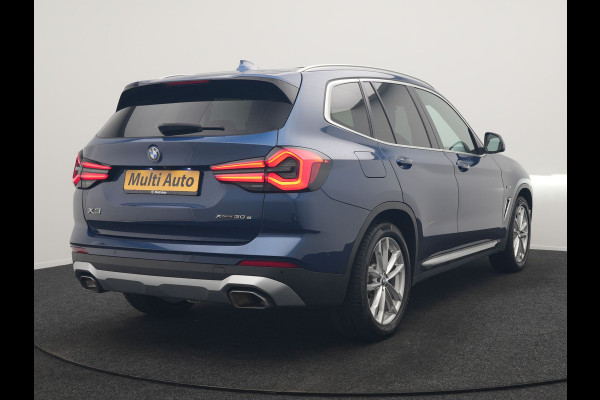 BMW X3 xDrive30e High Executive PHEV 293pk Dealer O.H | Trekhaak Af Fabriek | Panodak | Head Up | Adaptive Cruise | Camera | Laser LED | Hifi Audio | Lederen Sportstoelen Memory & Ventilatie | Keyless | Apple Carplay | Stoelverwarming | Navigatie | Virtual | DAB | 18" L.M | Plug In Hybrid |