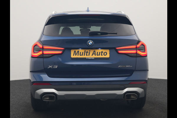 BMW X3 xDrive30e High Executive PHEV 293pk Dealer O.H | Trekhaak Af Fabriek | Panodak | Head Up | Adaptive Cruise | Camera | Laser LED | Hifi Audio | Lederen Sportstoelen Memory & Ventilatie | Keyless | Apple Carplay | Stoelverwarming | Navigatie | Virtual | DAB | 18" L.M | Plug In Hybrid |