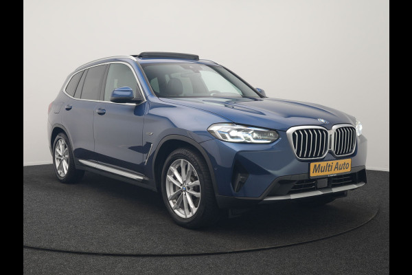 BMW X3 xDrive30e High Executive PHEV 293pk Dealer O.H | Trekhaak Af Fabriek | Panodak | Head Up | Adaptive Cruise | Camera | Laser LED | Hifi Audio | Lederen Sportstoelen Memory & Ventilatie | Keyless | Apple Carplay | Stoelverwarming | Navigatie | Virtual | DAB | 18" L.M | Plug In Hybrid |