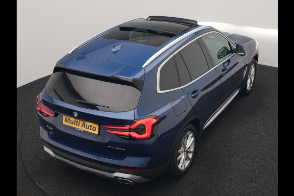 BMW X3 xDrive30e High Executive PHEV 293pk Dealer O.H | Trekhaak Af Fabriek | Panodak | Head Up | Adaptive Cruise | Camera | Laser LED | Hifi Audio | Lederen Sportstoelen Memory & Ventilatie | Keyless | Apple Carplay | Stoelverwarming | Navigatie | Virtual | DAB | 18" L.M | Plug In Hybrid |