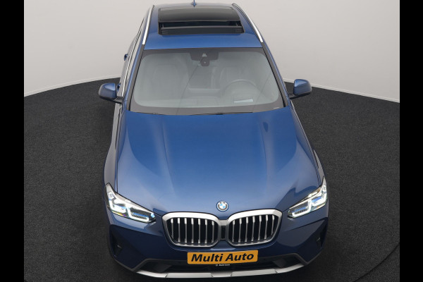 BMW X3 xDrive30e High Executive PHEV 293pk Dealer O.H | Trekhaak Af Fabriek | Panodak | Head Up | Adaptive Cruise | Camera | Laser LED | Hifi Audio | Lederen Sportstoelen Memory & Ventilatie | Keyless | Apple Carplay | Stoelverwarming | Navigatie | Virtual | DAB | 18" L.M | Plug In Hybrid |