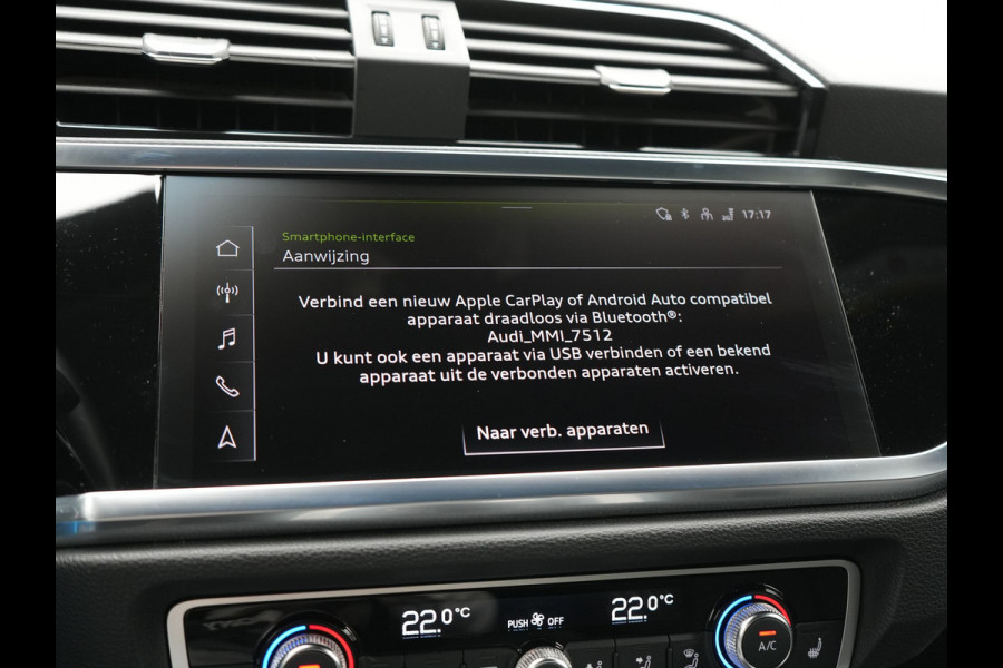 Audi Q3 45 TFSI e S Line PHEV 245pk Dealer O.H. | Trekhaak Af Fabriek | Camera | Blis | Stoelverwarming | Apple Carplay | Virtual Cockpit | Lane Assist | DAB | Cruise Control | 19"L.M | Plug In Hybrid |