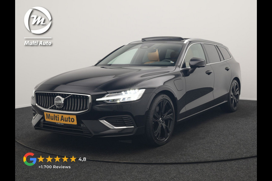 Volvo V60 T6 AWD Plus Bright LONG RANGE PHEV 350pk Dealer O.H. | Trekhaak Af Fabriek | Panodak | Adaptive Cruise | 360 Camera | Lederen Sportstoelen Ventilatie & Memory | Keyless | Blis | Apple Carplay | Stoelen & Stuur Verwarmd | Google Assistent | DAB  | Plug In Hybrid |
