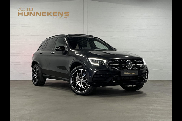 Mercedes-Benz GLC 300e 4MATIC AMG-line Trekhaak | Open dak | Burmester | Stoelverwarming | Sfeerverlichting | 360 camera | Cruise control | Carplay