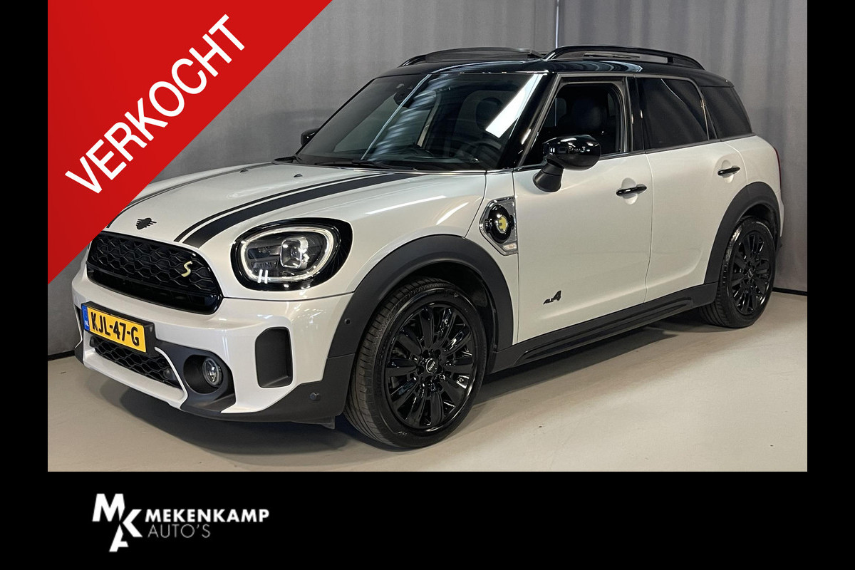MINI Countryman 1.5 Cooper S E ALL4 18"/Panoramadak/Harman Kardon/Adaptieve cruise/Leder + memory + stoelverwarming/Keyless/Head-up/Camera