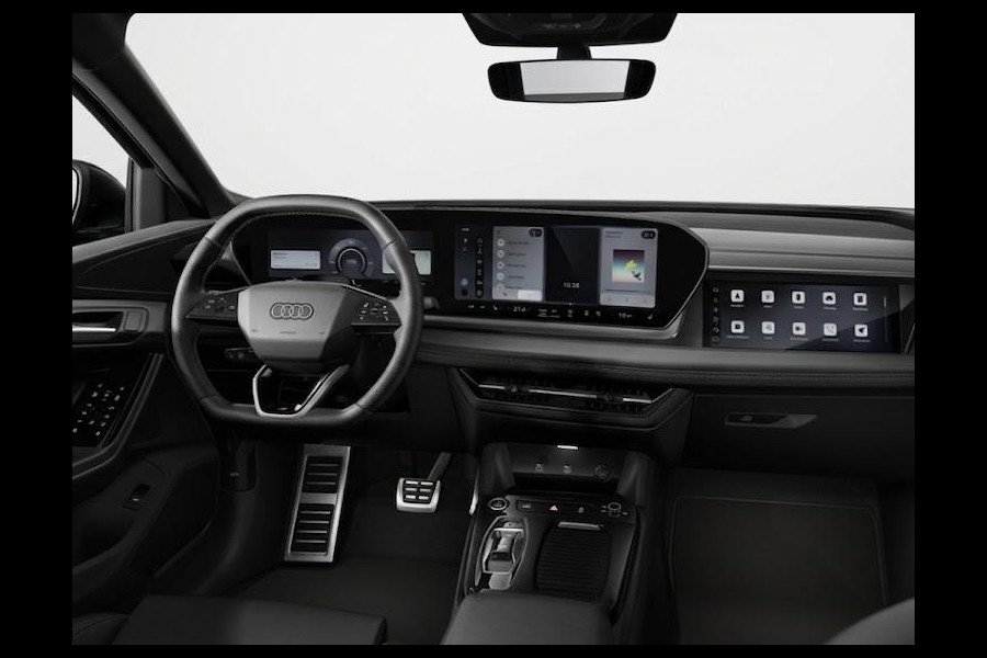 Audi Q6 Sportback e-tron S edition 83Kwh 252 pk | Glazen panoramadak | Exterieurpakket zwart | Trekhaak, mechanisch draaibaar | S line zwart leder-kunstleder |