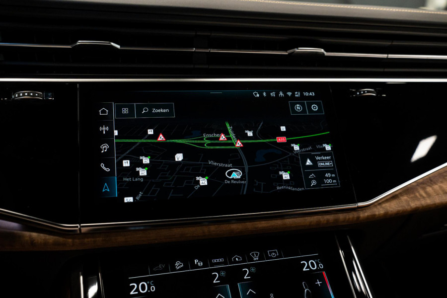 Audi Q8 60 TFSI e quattro Pro Line S Competition *Audi Exclusive Paint / Bang & Olufsen Advanced / Stoelventilatie + Massage / Night-Vision / Vierwiel-besturing / Panorama*