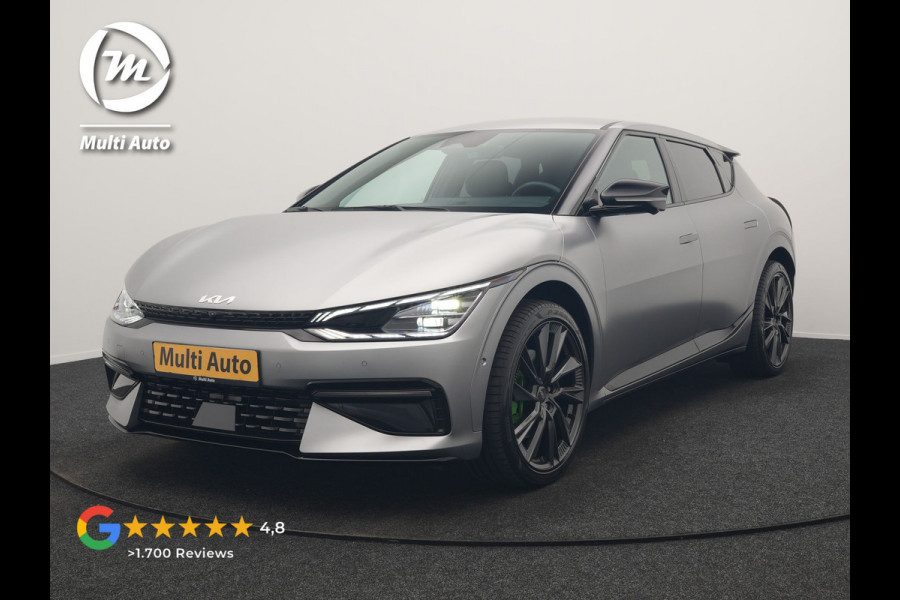 Kia Ev6 GT-Line AWD 77.4 kWh 325pk Dealer O.H. | Adaptive Cruise | Head Up | 360 Camera | Alcantara Sportstoelen Ventilatie & Memory | Meridian Audio | Keyless | Blis | Apple Carplay | Stoelen & Stuur Verwarmd | Navigatie | DAB | 21"L.M |