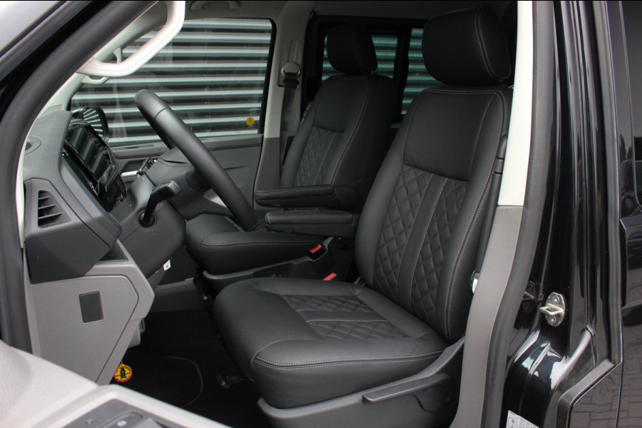 Volkswagen Transporter 2.0 TDI L2H1 150PK BULLI DC DUBBEL CABINE / JB-EDITION / FULL OPTIONS / LEDER BEKLEDING / FULL BLACK /APPLE